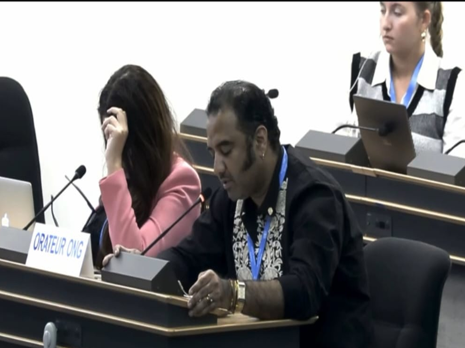 Sambhali Trust, Govind Singh Rathore speaking at the 60th session of the United Nations Human Rights Council (UNHRC) (Photo Credit: UN TV )