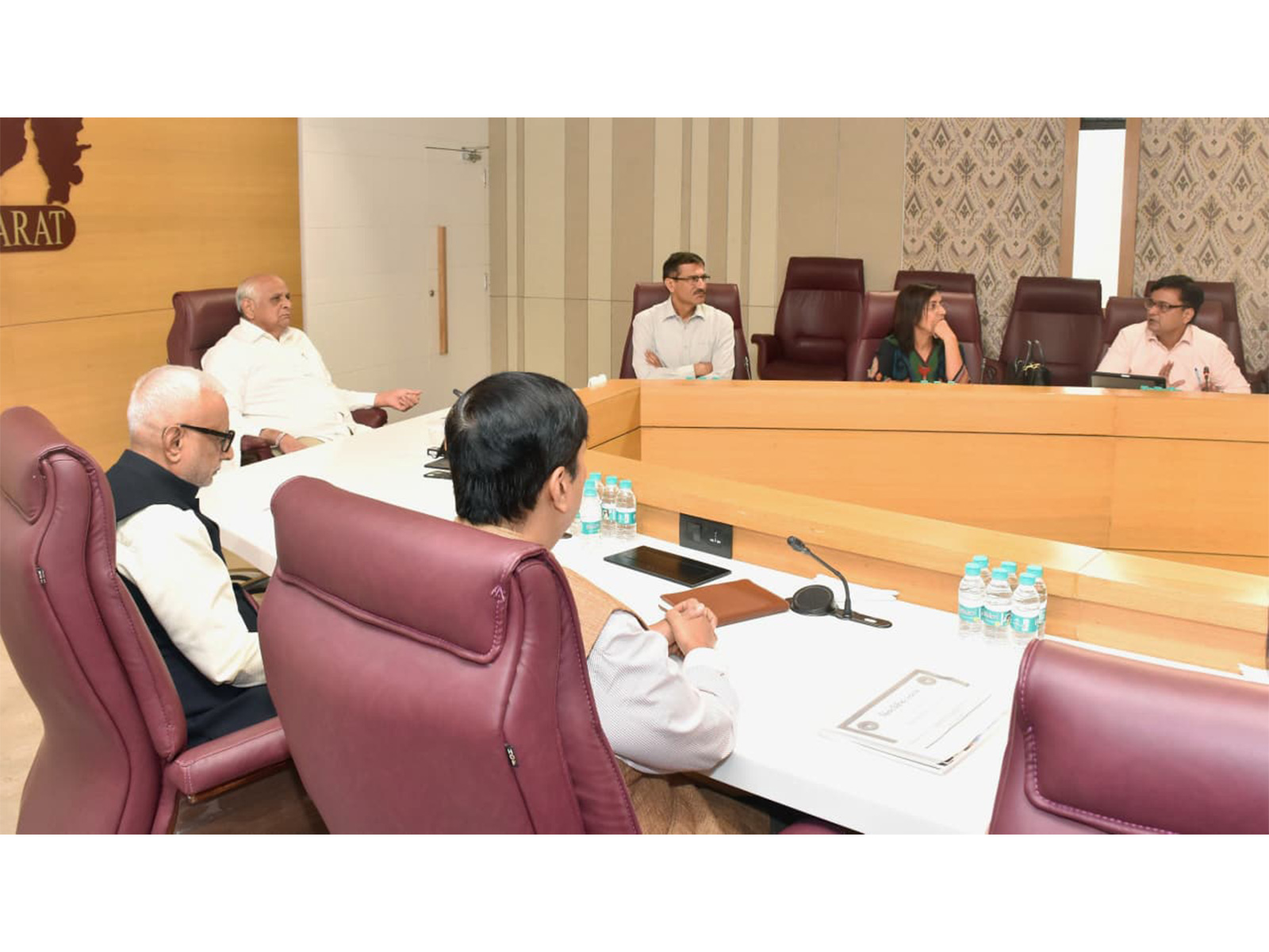Gujarat CM Patel chairs high-level meeting ahead of '12th annual Chintan Shibir'. (Photo/CMO)
