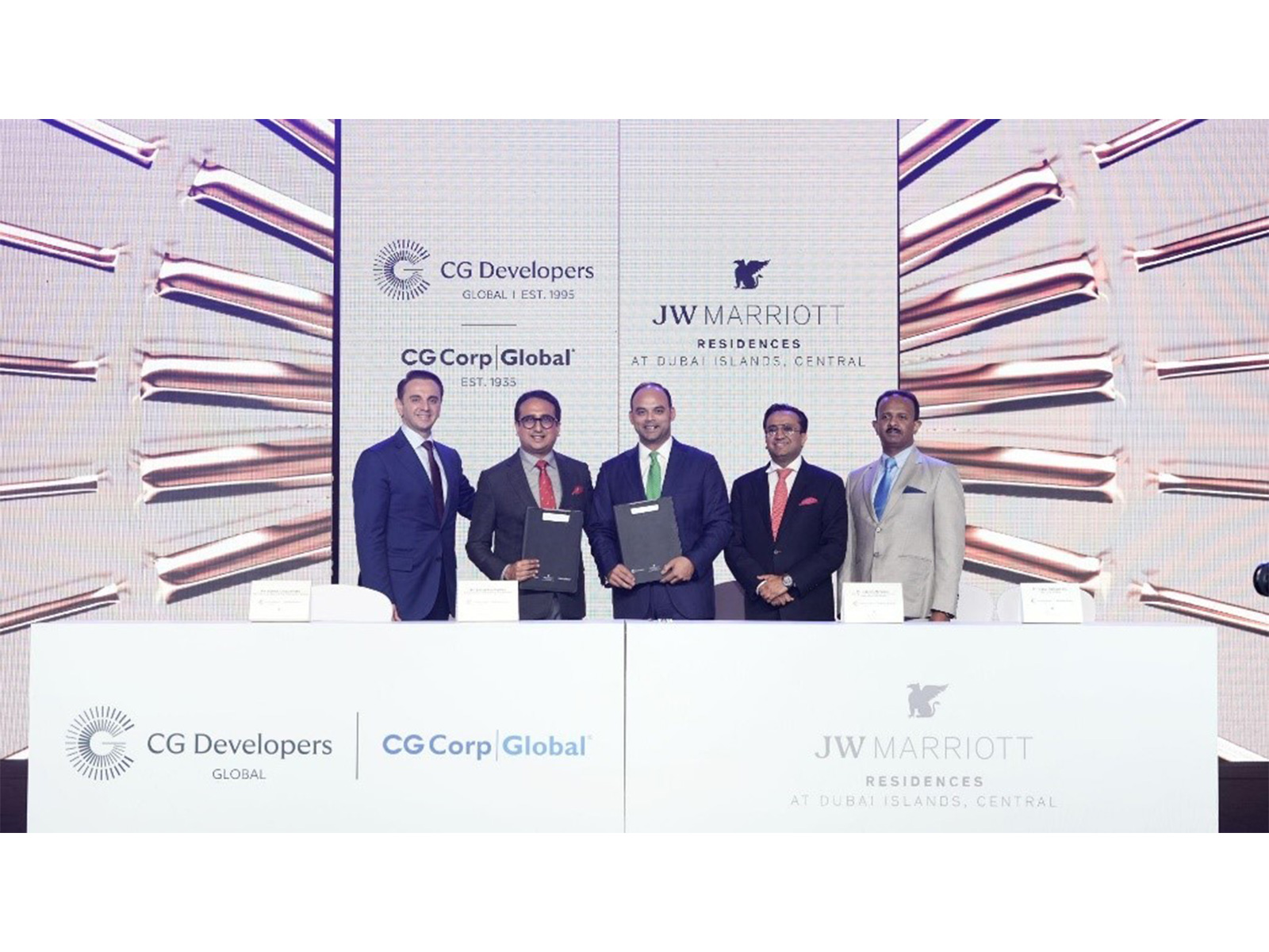 CG Developers Global announces signing with Marriott International and the launch of the first JW Marriott Residence in Dubai
