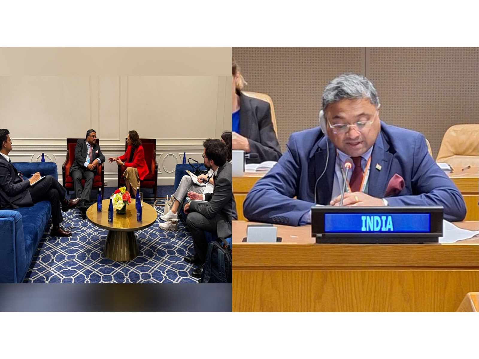 Secretary (West) in the Ministry of External Affairs meets EU officials and delivers India's national statement at the UN ministerial meeting on victims of terrorism, in New York (Photo: X/@MEAIndia)