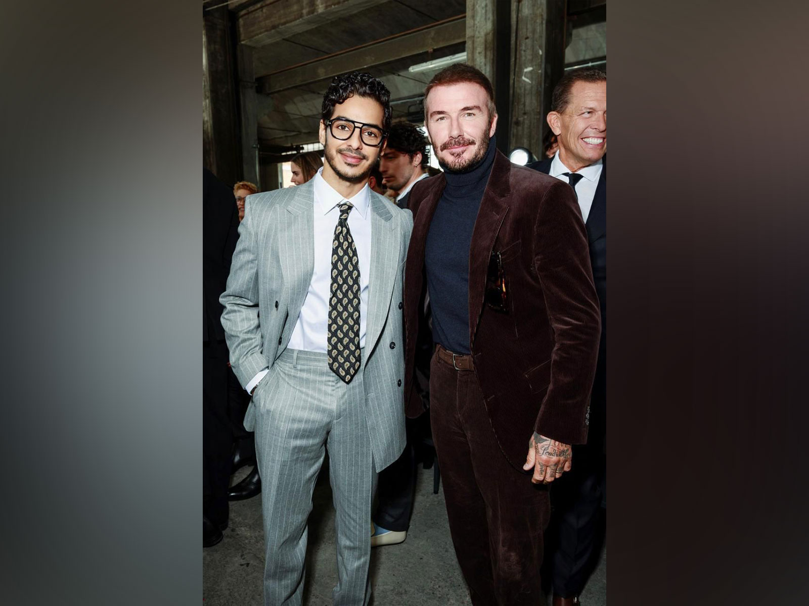 Ace footballer David Beckham with actor Ishaan Khatter (Image source: Instagram@davidbeckham)
