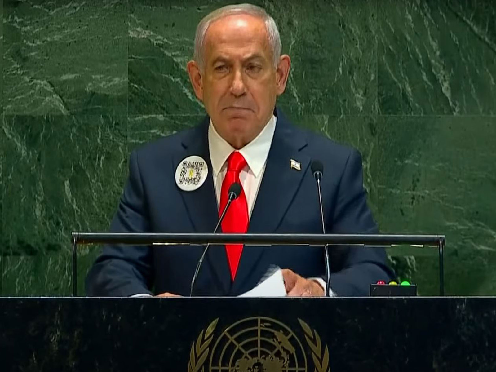 Israeli Prime Minister Benjamin Netanyahu addresses the 80th United Nations General Assembly in New York (Photo/YouTube)