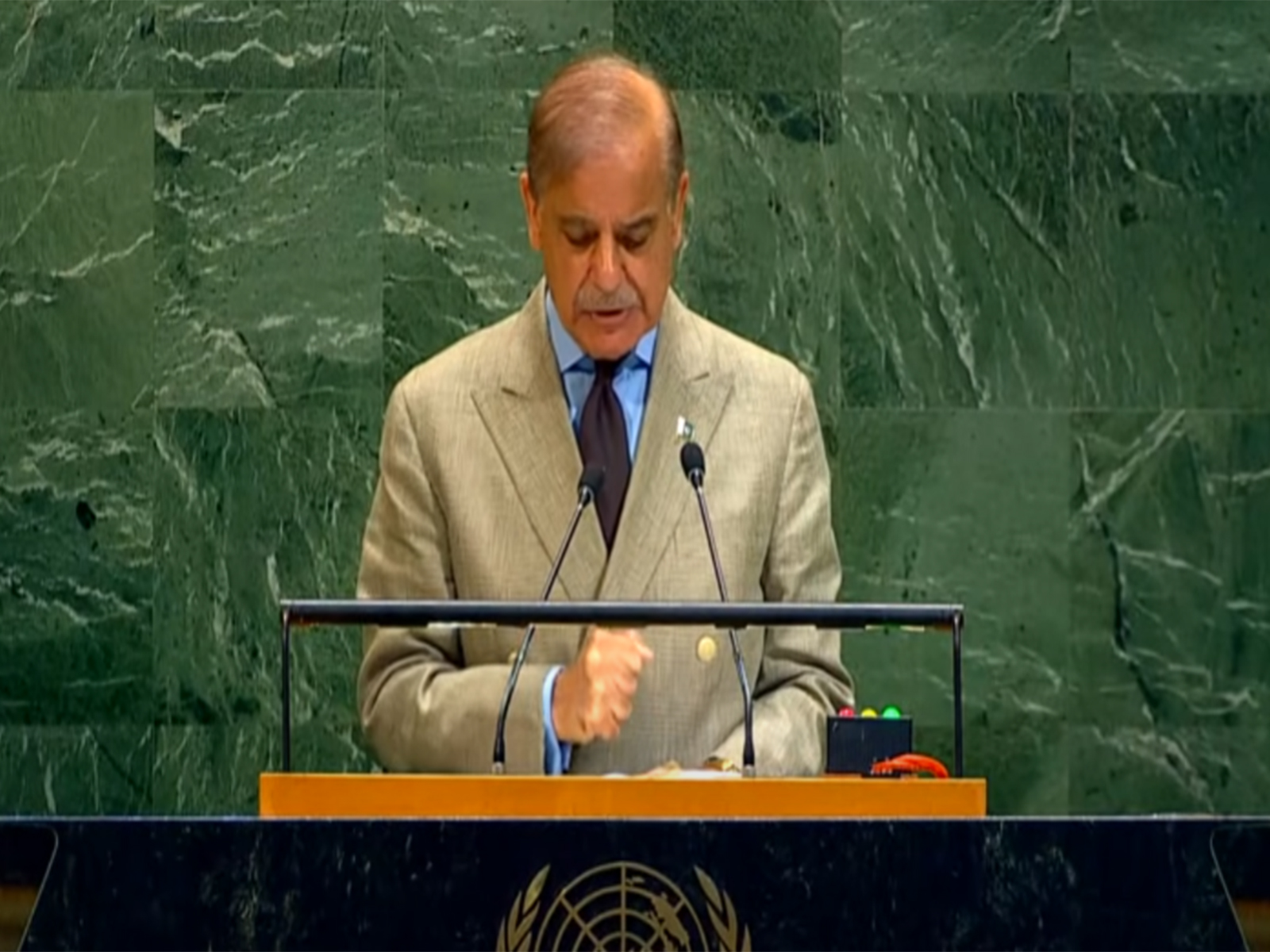 Pakistan Prime Minister Shehbaz Sharif (Photo/Youtube/UN)
