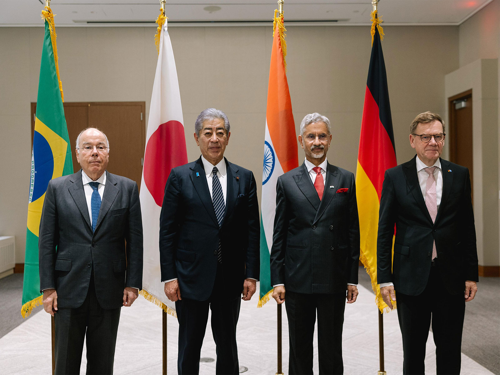 Foreign Ministers of the G4 countries (Photo/X@DrSJaishankar)