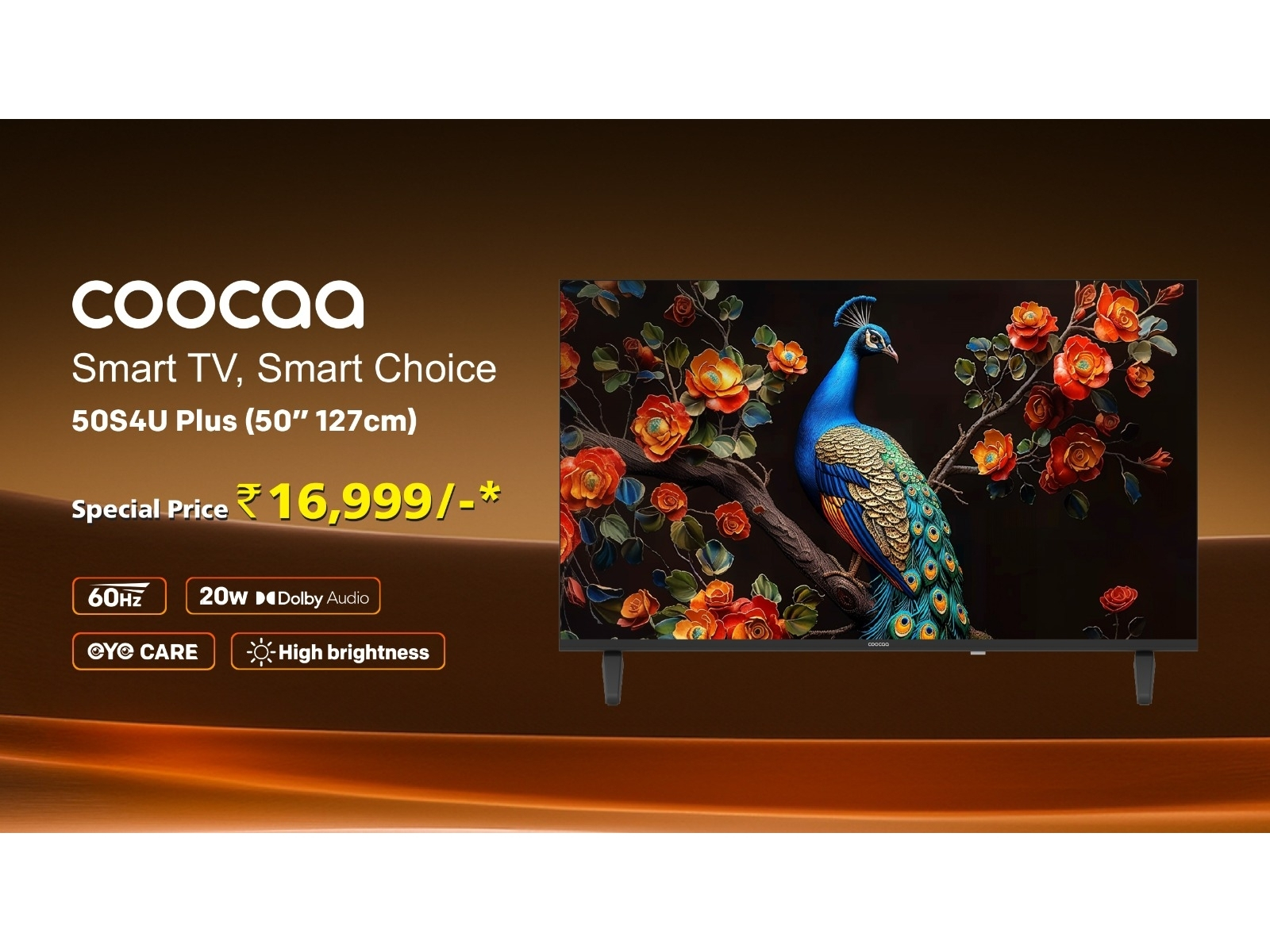 Coocaa Sets a New Benchmark in India's Smart TV Market with the Launch of the 50-inch S4U Plus at Just Rs 16,999