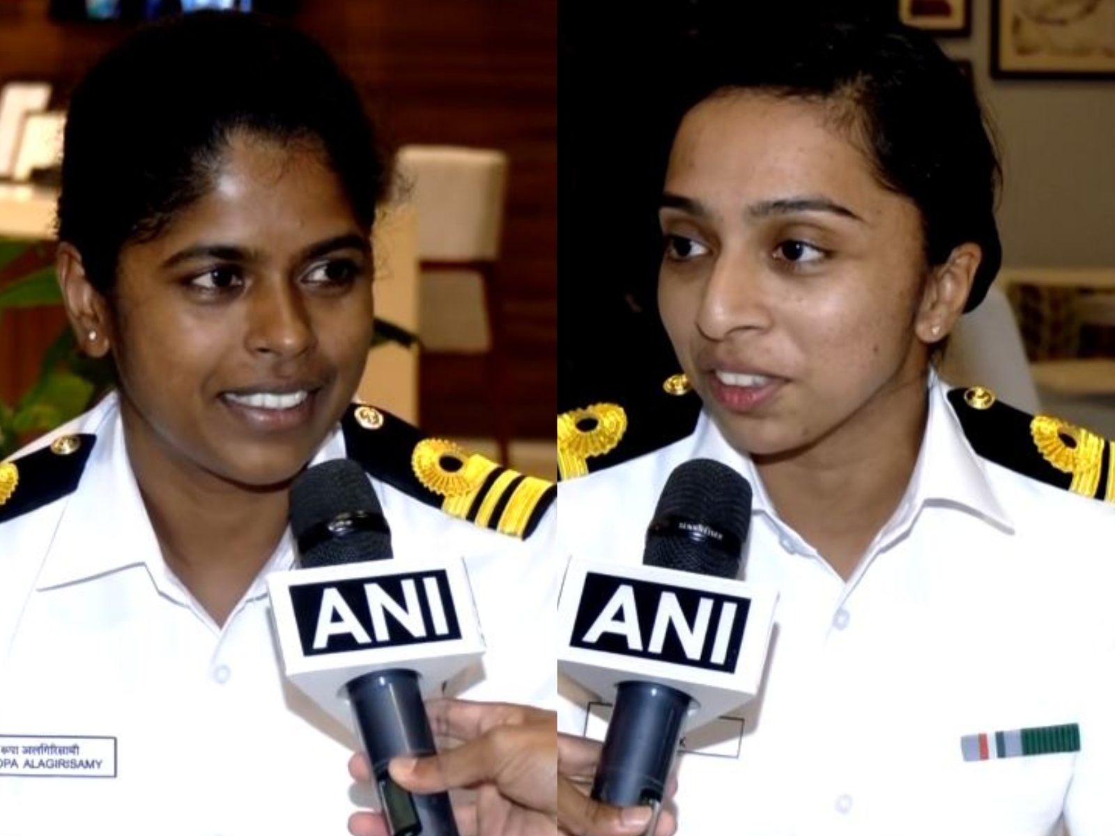 Lieutenant Commander Roopa A and Lieutenant Commander Dilna K (Photo/ANI)