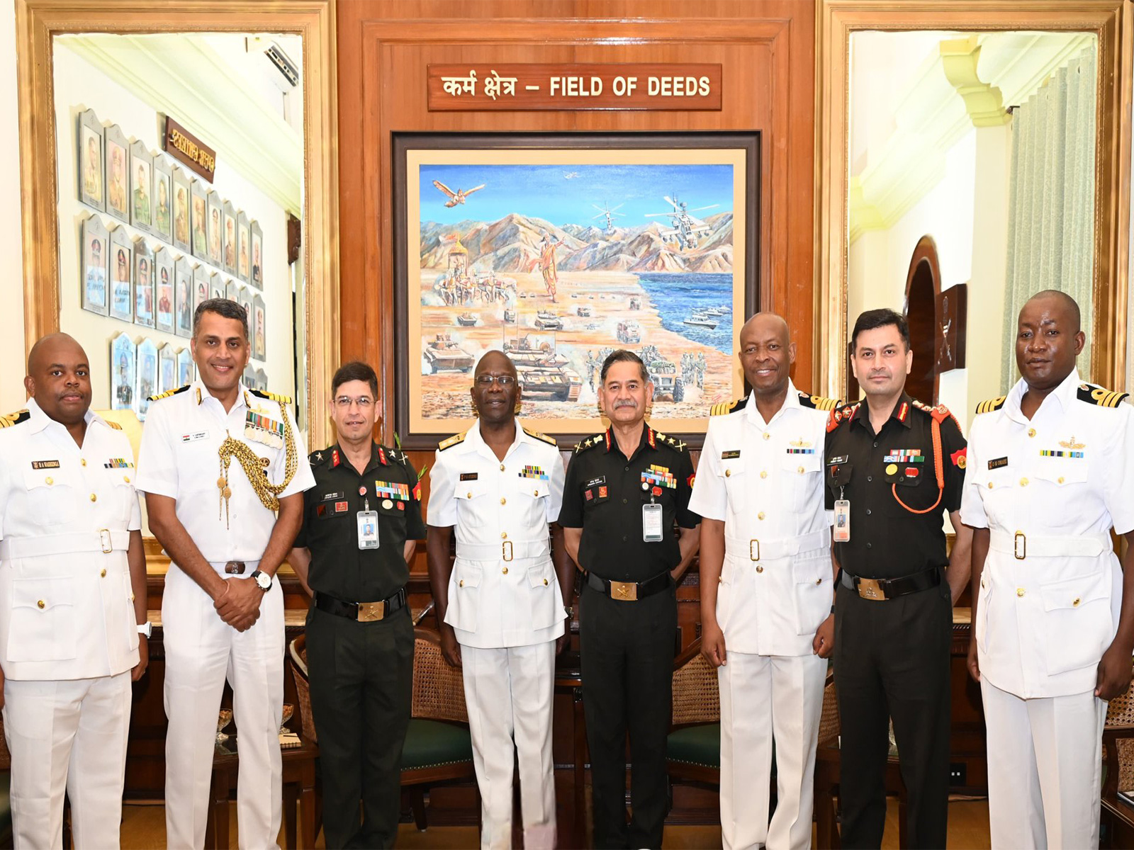 Kenyan Navy Commander Major General Paul Owuor Otieno calls on COAS Gen Upendra Dwivedi (Photo/ X@adgpi)