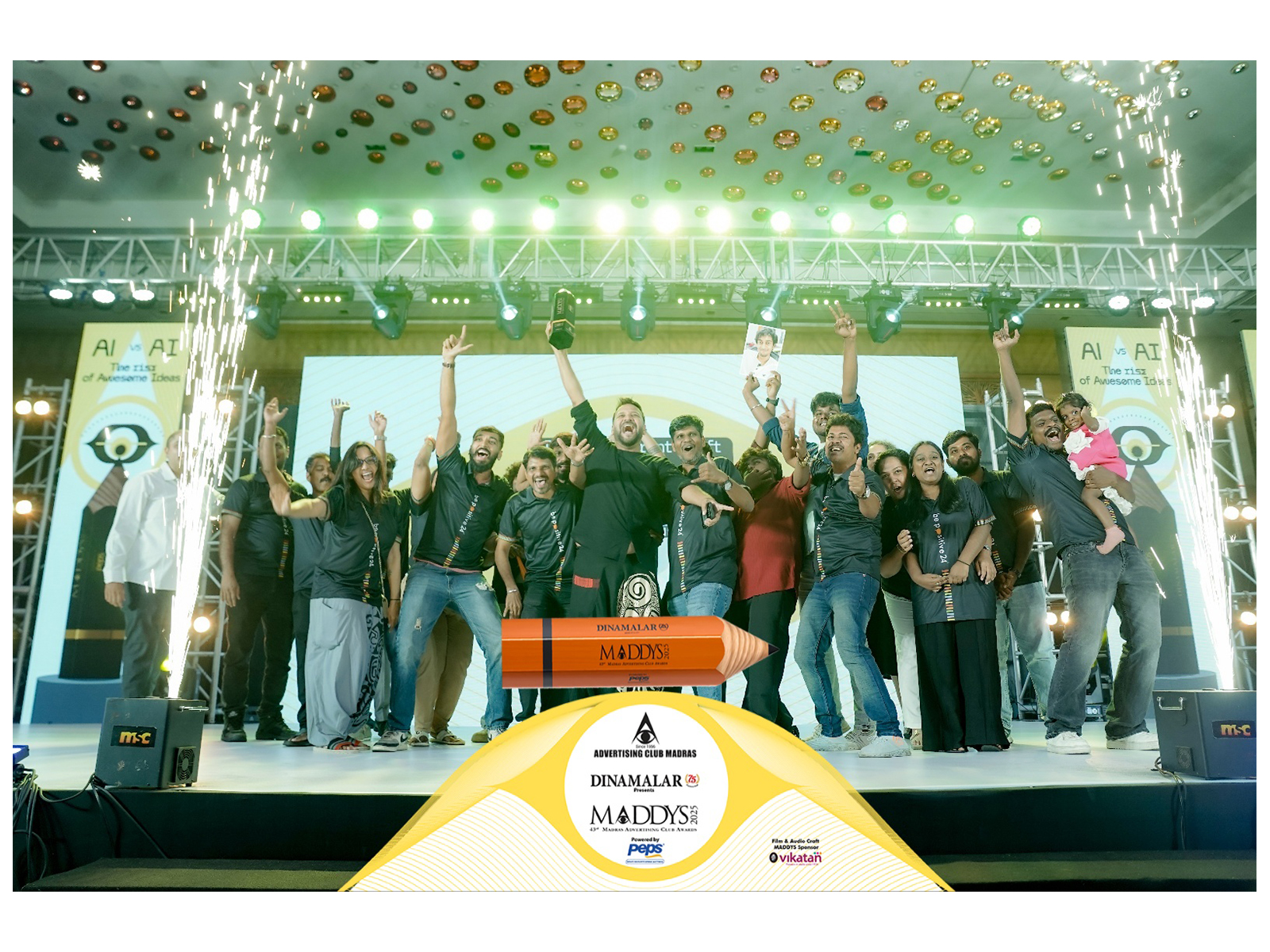 Chennai's be positive 24 Crowned Best Design & Print Craft Agency at MADDYS 2025