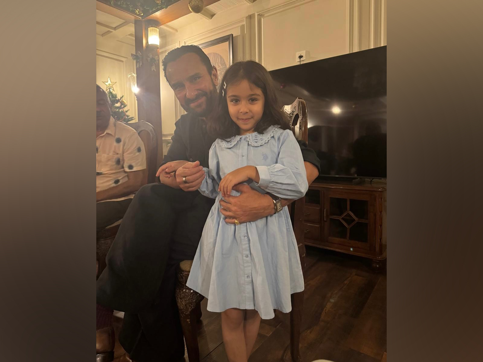 Saif Ali Khan with his niece (Image source: Kareena's Instagram)