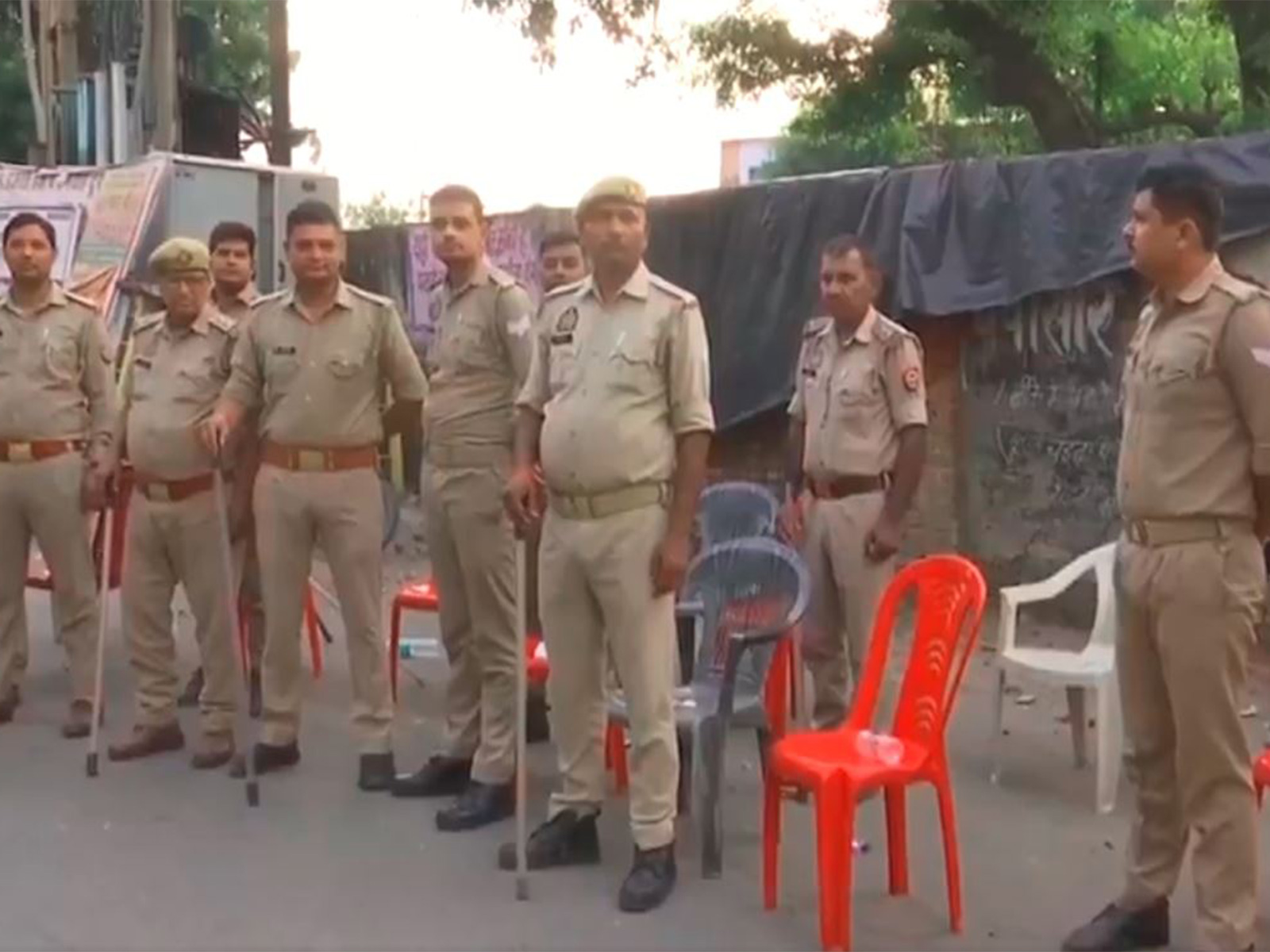Heavy police deployment continues in Bareilly after a violent protest on September 26 (Photo/ANI) 