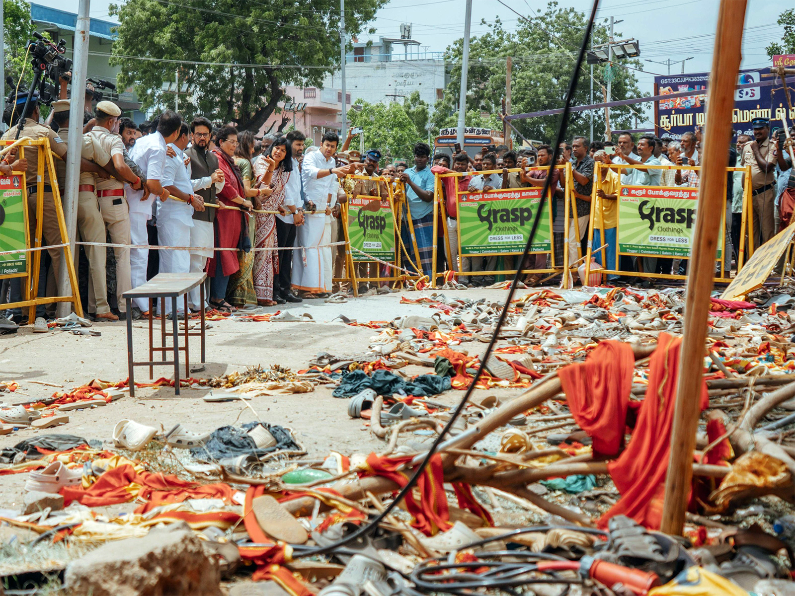 The aftermath of the Karur stampede (Photo/ANI)