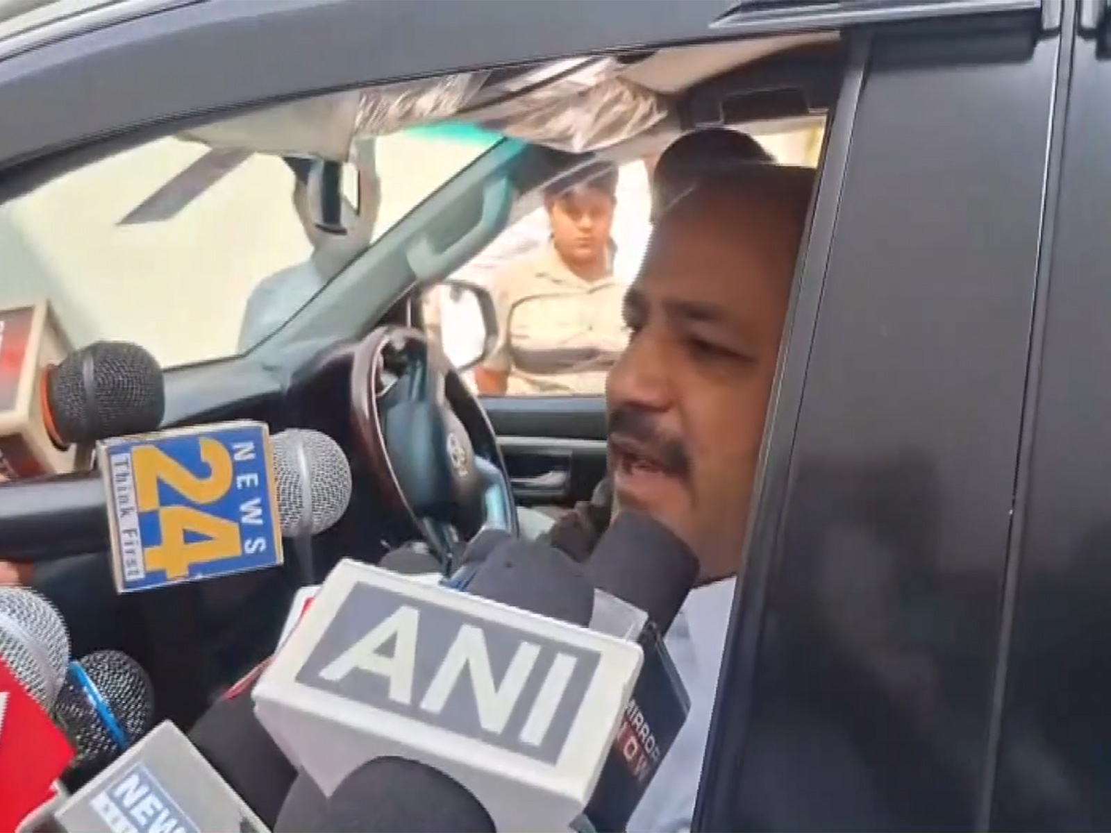 Congress Leader Kunwar Danish Ali outside his residence (Photo/ANI)