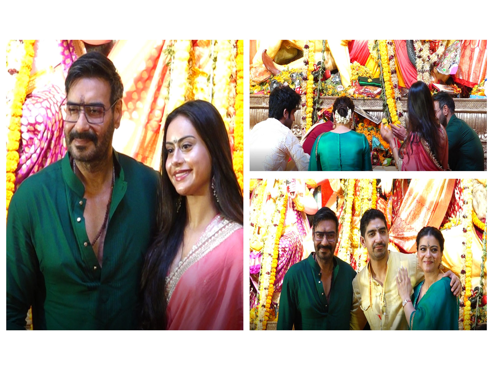 Actors Ajay Devgn and Kajol with their daughter Nysa (Image source: ANI)