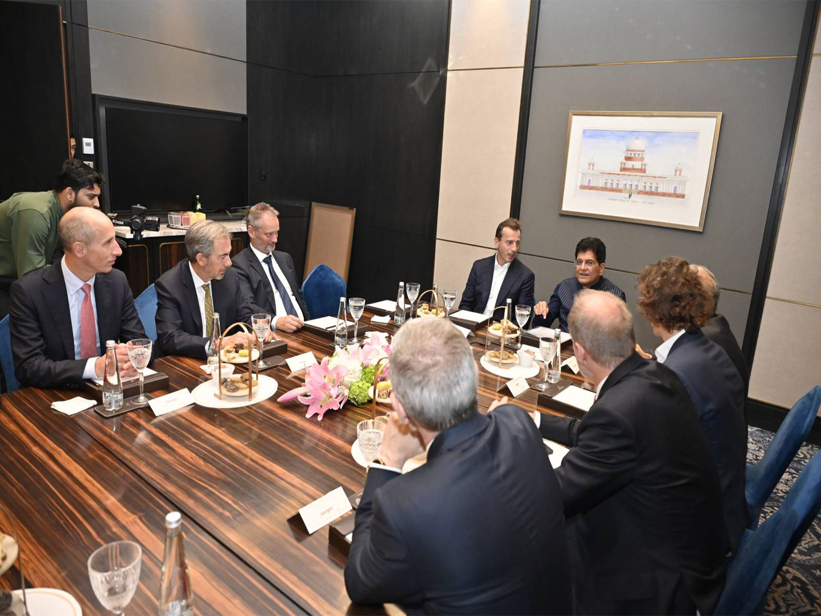 Union Minister Piyush Goyal with board members of Airbus (Photo- X-@piyushgoyal)