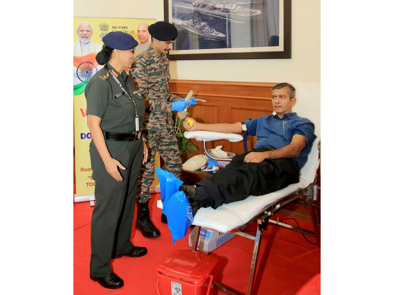 Defence Ministry conducts blood donation camp at South Block (Photo/Defence Ministry)