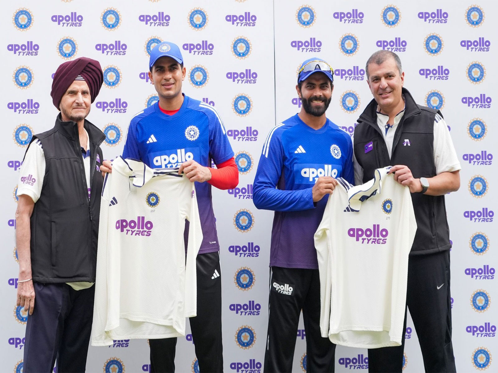 Shubman Gill and Ravindra Jadeja (Photo/Apollo tyres)