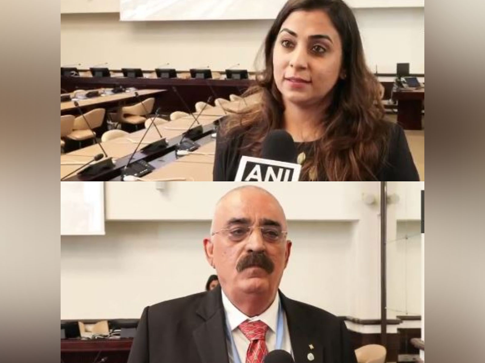 Human Rights Activist Divya Advani and Govind Gurbani, Founder-President and CEO of Sindhi Adhikar Manch, at a UNHRC side event in Geneva (Photo/ANI)