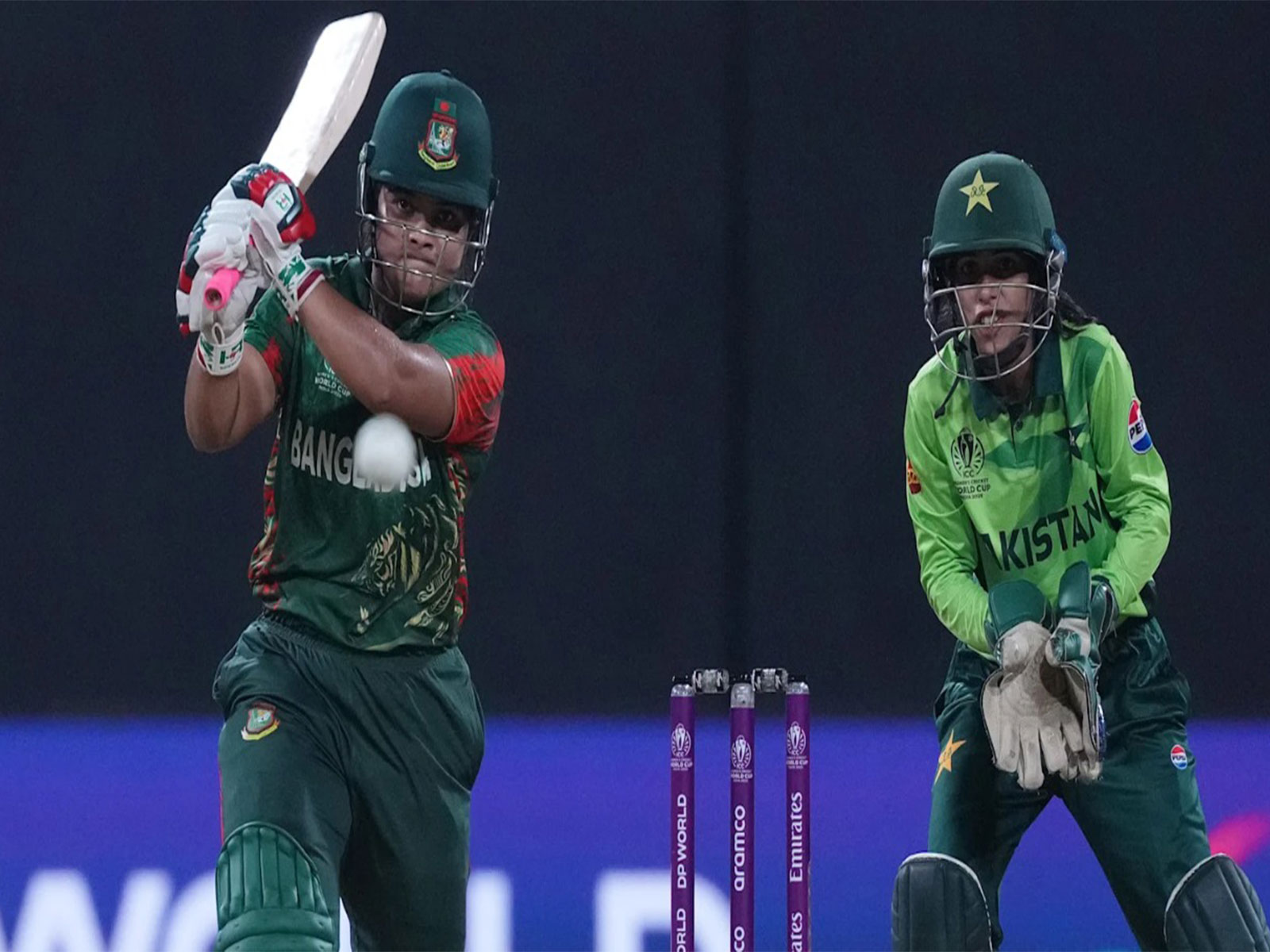 Rubya Haider in action (Photo: ICC) 