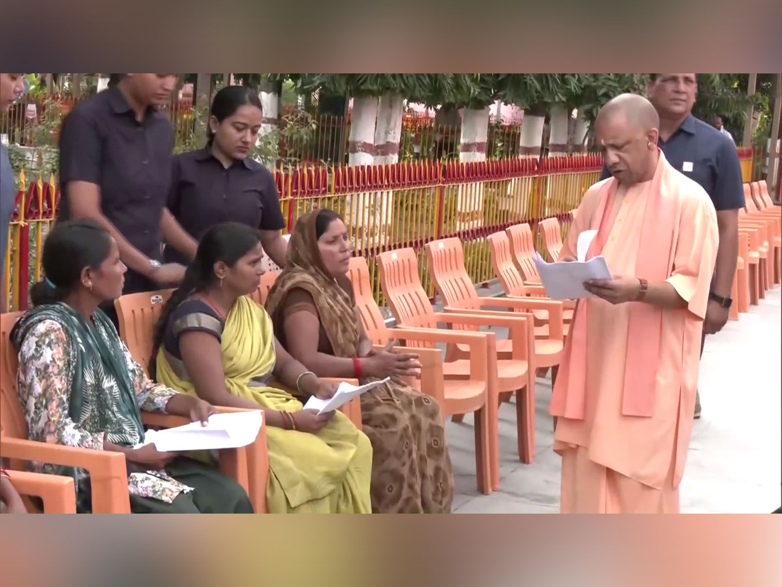 UP CM Yogi holding Janta Darshan