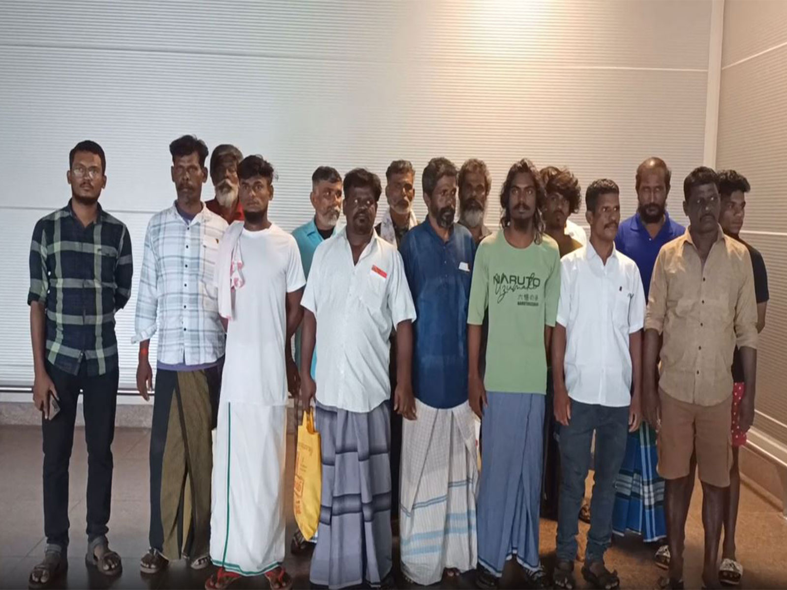 15 fishermen released from Sri Lankan custody arrive in Chennai (Photo/ANI)