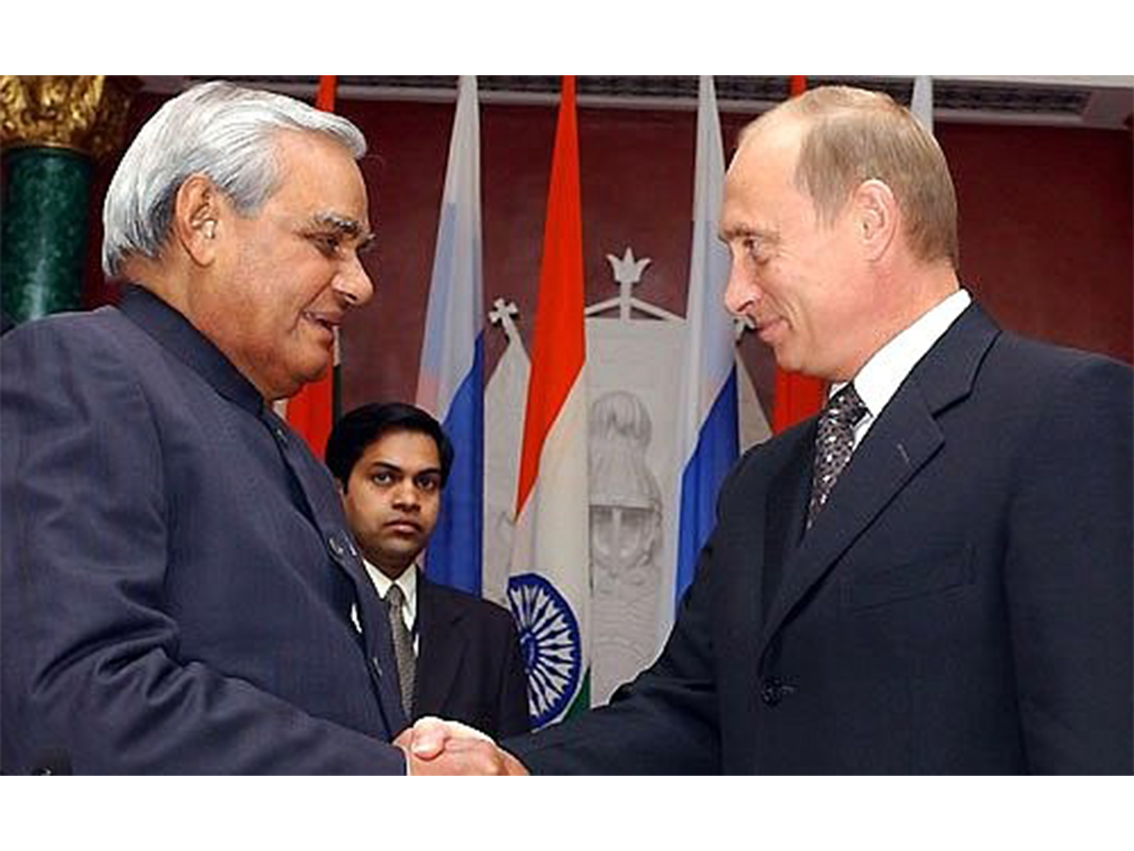 Former PM Atal Bihari Vajpayee and Russian President Vladimir Putin (File Photo/ Kremlin)