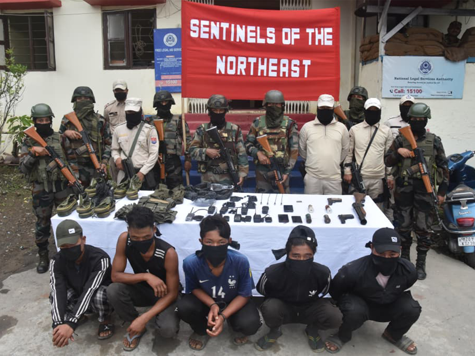 Assam Rifles arrested Five United Kuki National Army (UKNA) cadres (Photo/ District Police)