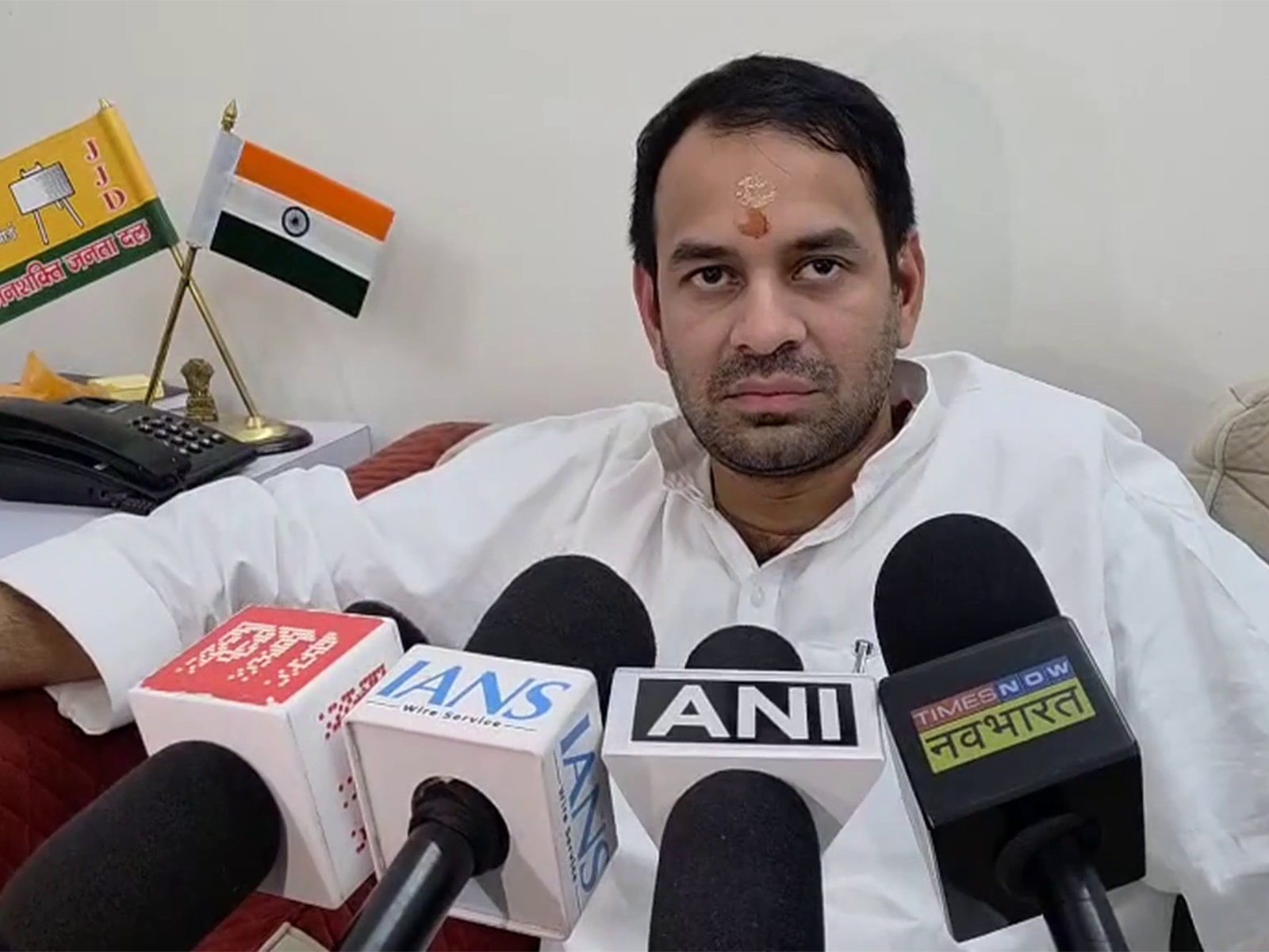 Janshakti Janta Dal founder and former Bihar minister Tej Pratap Yadav (Photo/ANI)