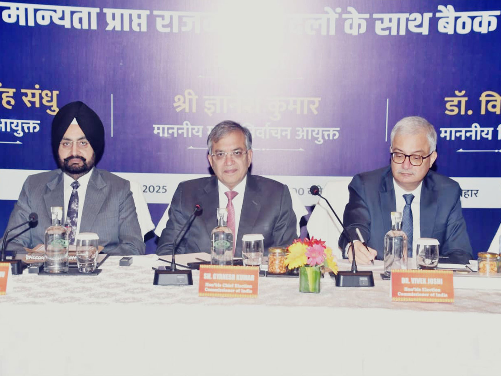 Chief Election Commissioner Gyanesh Kumar during a meeting (Photo/@ECISVEEP)
