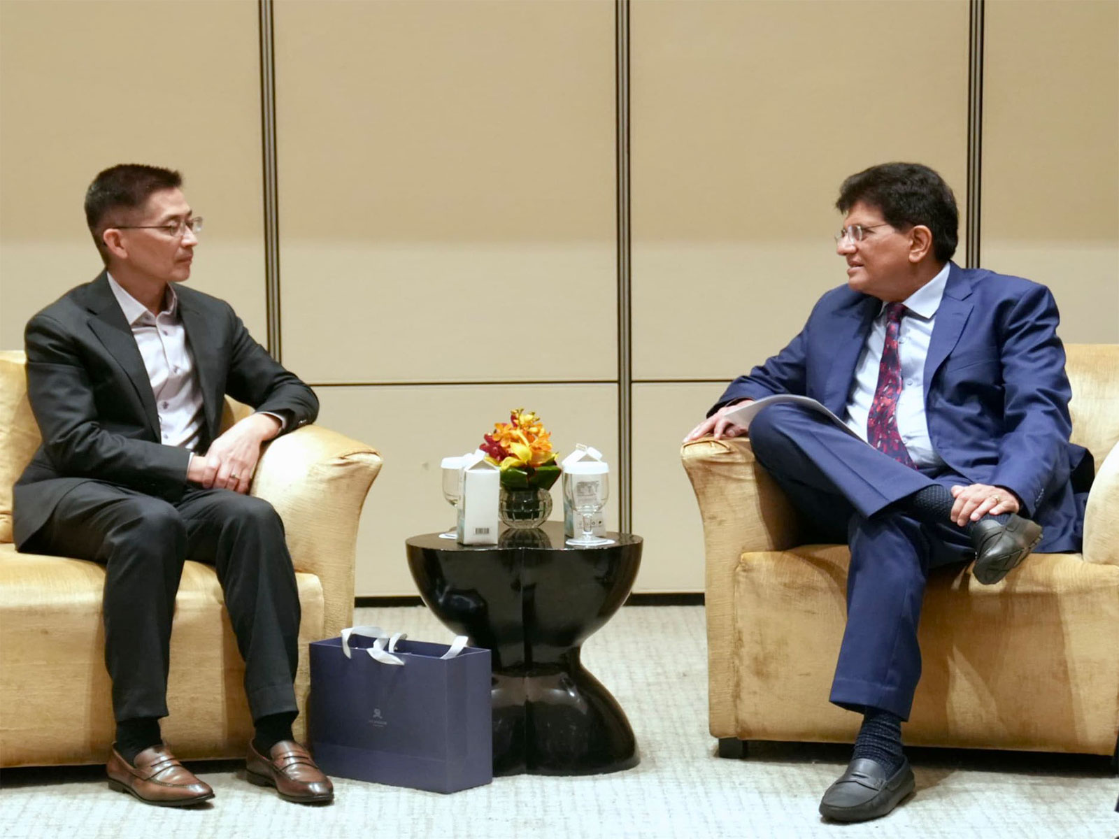 Union Minister  Piyush Goyal with  Kim Yin Wong, Group President and CEO of Sembcorp (Photo/X/@PiyushGoyal)