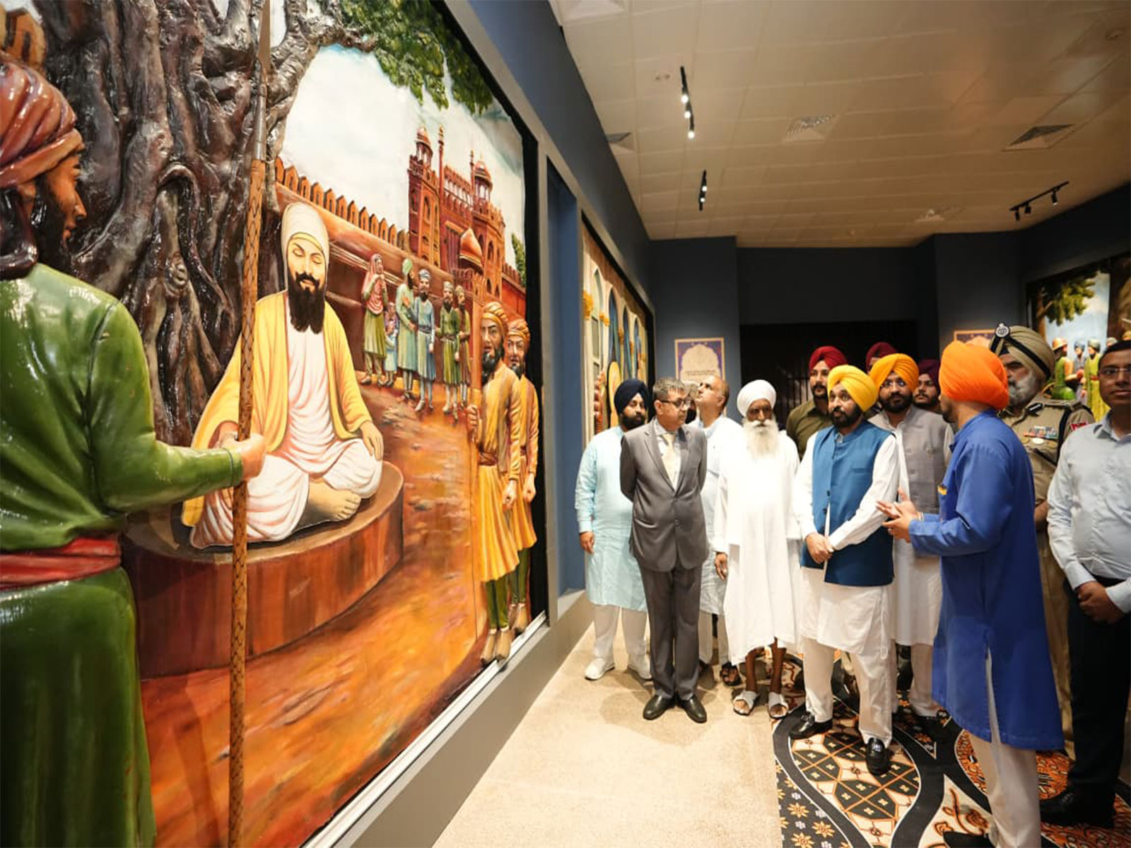 Punjab CM Bhagwant Mann dedicates Baba Jeevan Singh memorial to people in Sri Anandpur Sahib (Photo/ANI)
