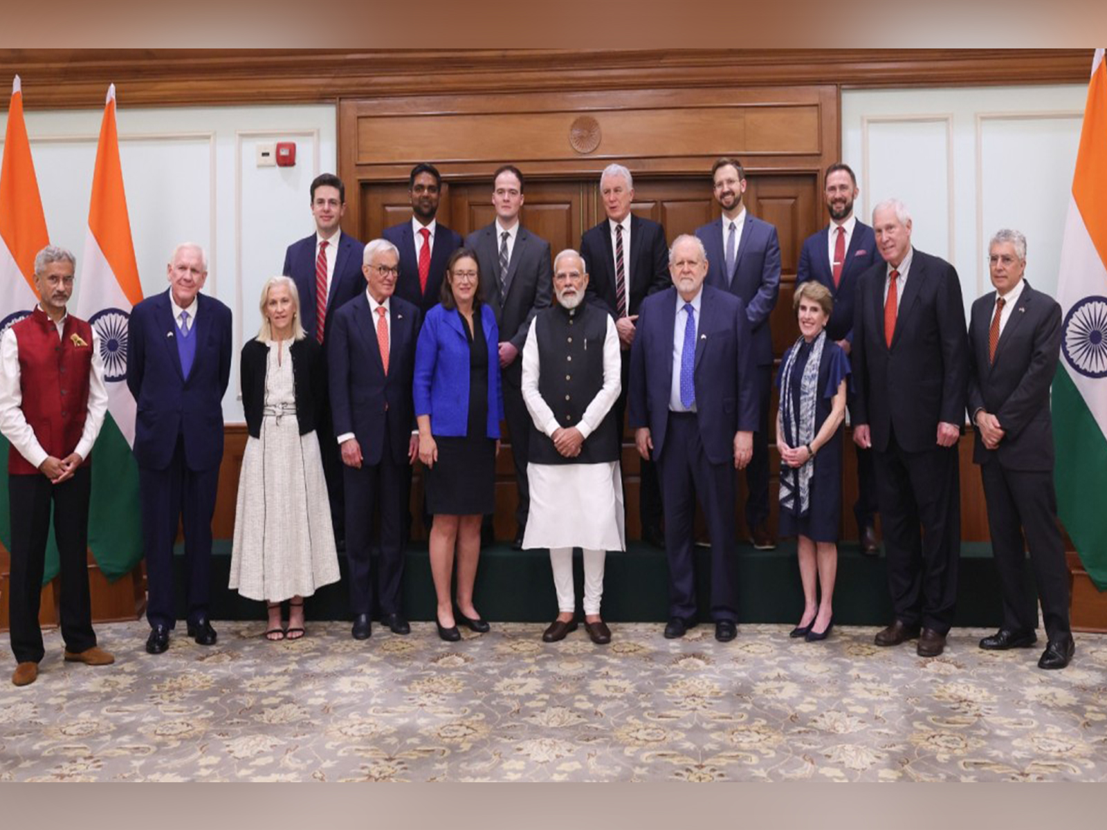 Prime Minister Narendra Modi interacts with a US delegation of thinkers and business leaders led by Walter Russell Mead to strengthen India-US ties. (Photo: X/@narendramodi)