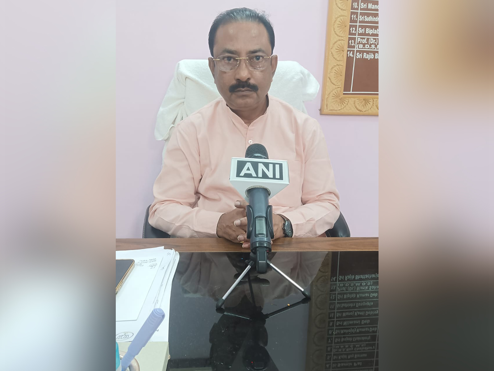  Tripura BJP President Rajib Bhattacharjee (Photo/ANI)