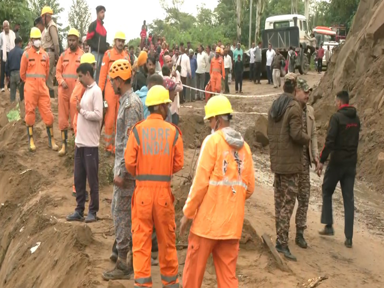 Rescue operations underway in Bilaspur (Photo/ANI)