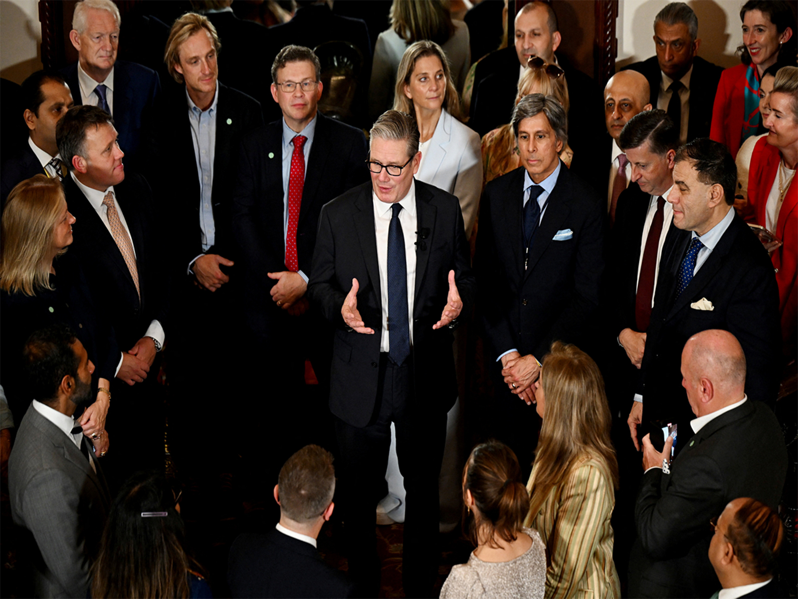 British Prime Minister Keir Starmer met business leaders in Mumbai (Photo/Reuters)