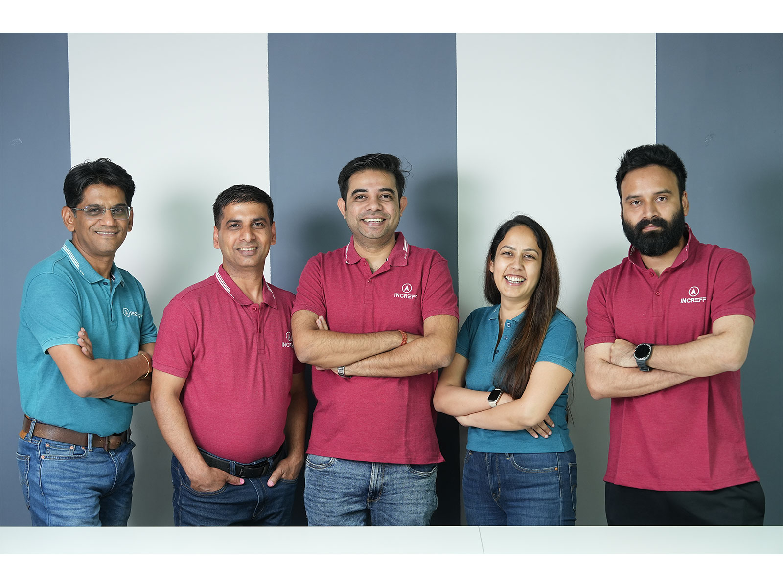 L to R: Rajul Jain- Co-Founder & CEO, Anshuman Agarwal-Co-Founder & COO, Vishal Raj- Co-Founder & CTO, Kanika Bhalla-CRO, Vaibhav Shukla- VP & Global Head, Merchandising & Planning