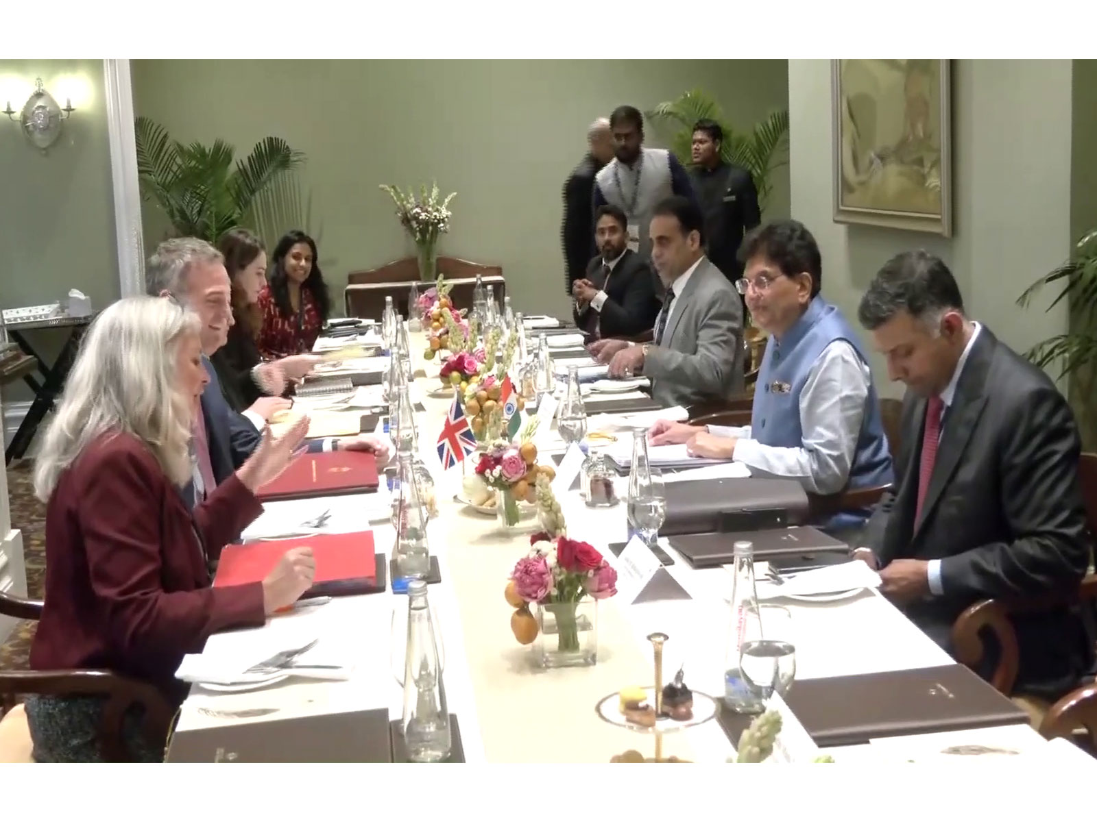 Union Minister of Commerce and Industry, Piyush Goyal, and Peter Kyle, UK Secretary of State for Business and Trade (Photo/ANI)