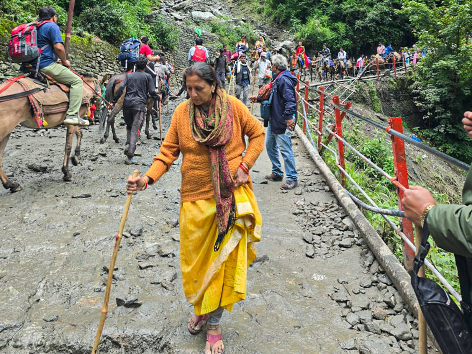 A view of the Gaurikund-Kedarnath trek route (File Photo/ANI) 