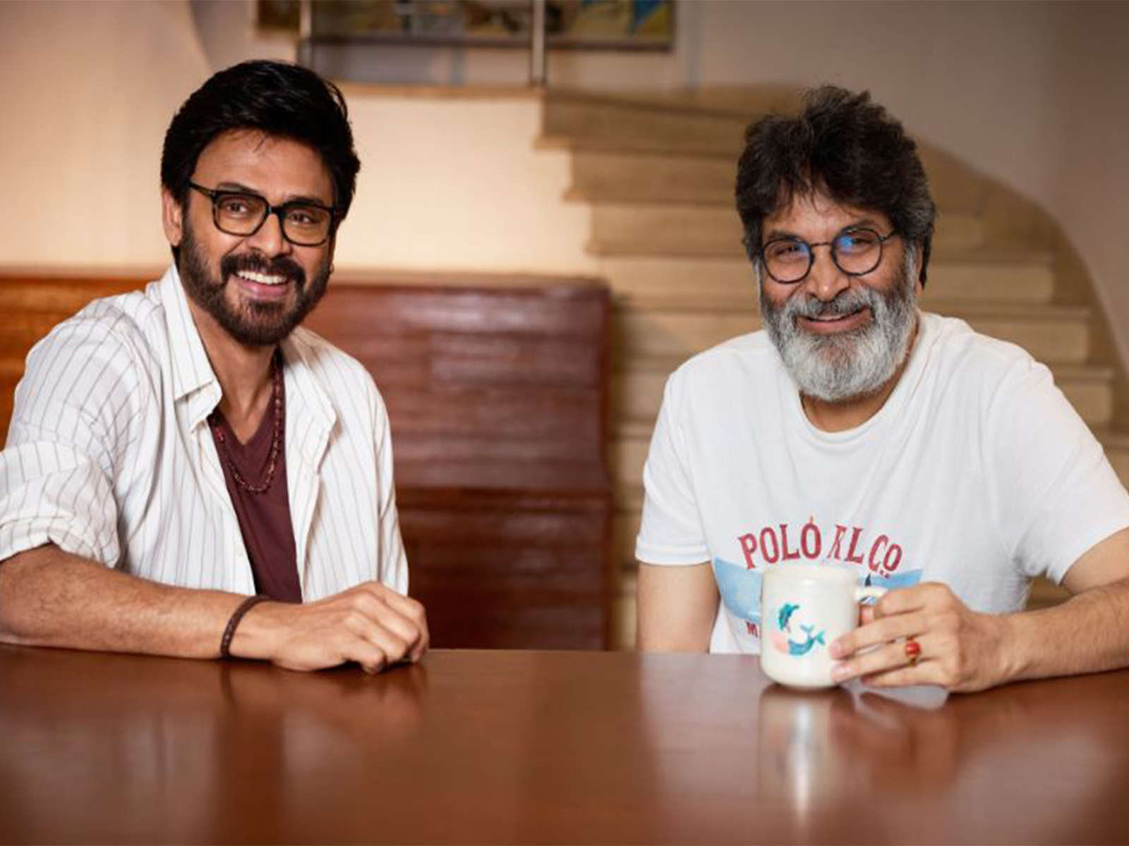 Venkatesh Daggubati and Trivikram Srinivas (Photo: X/@vamsi84)