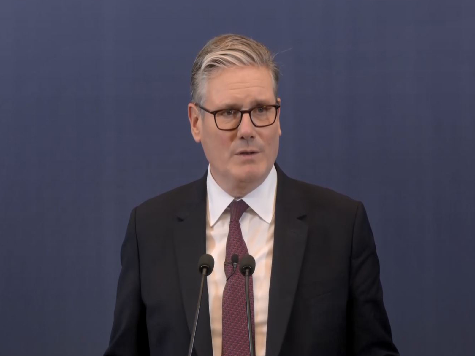 United Kingdom Prime Minister Keir Starmer addresses a press conference in Mumbai, announcing new initiatives to strengthen India-UK cooperation in trade, technology, and education. (Photo/ANI)