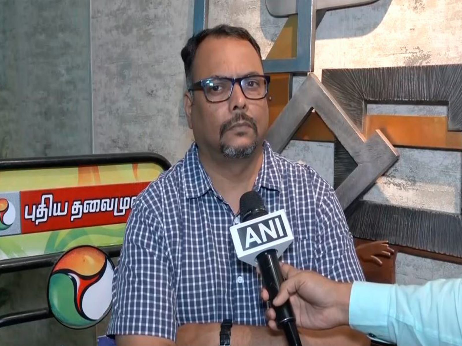 V Prem Shanker, Senior Executive Editor, Puthiyathalaimurai (Photo/ANI)