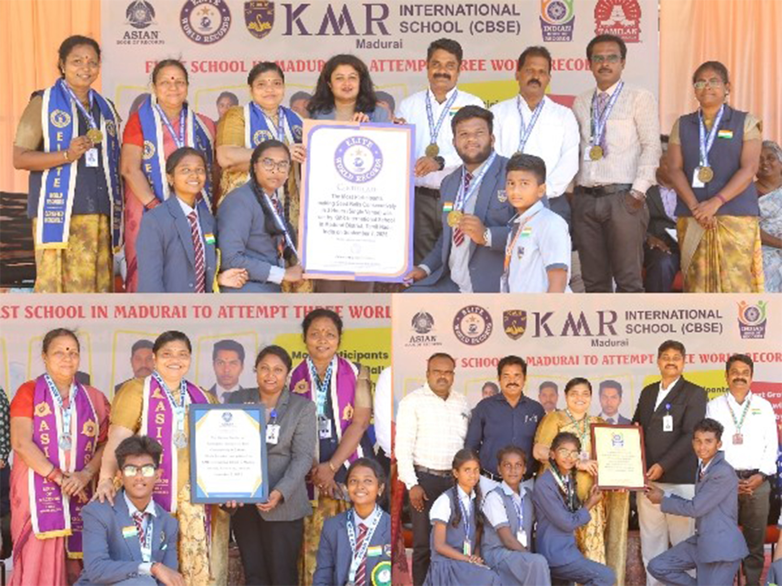 Madurai's KMR International School Creates History with Three Consecutive Elite World Records