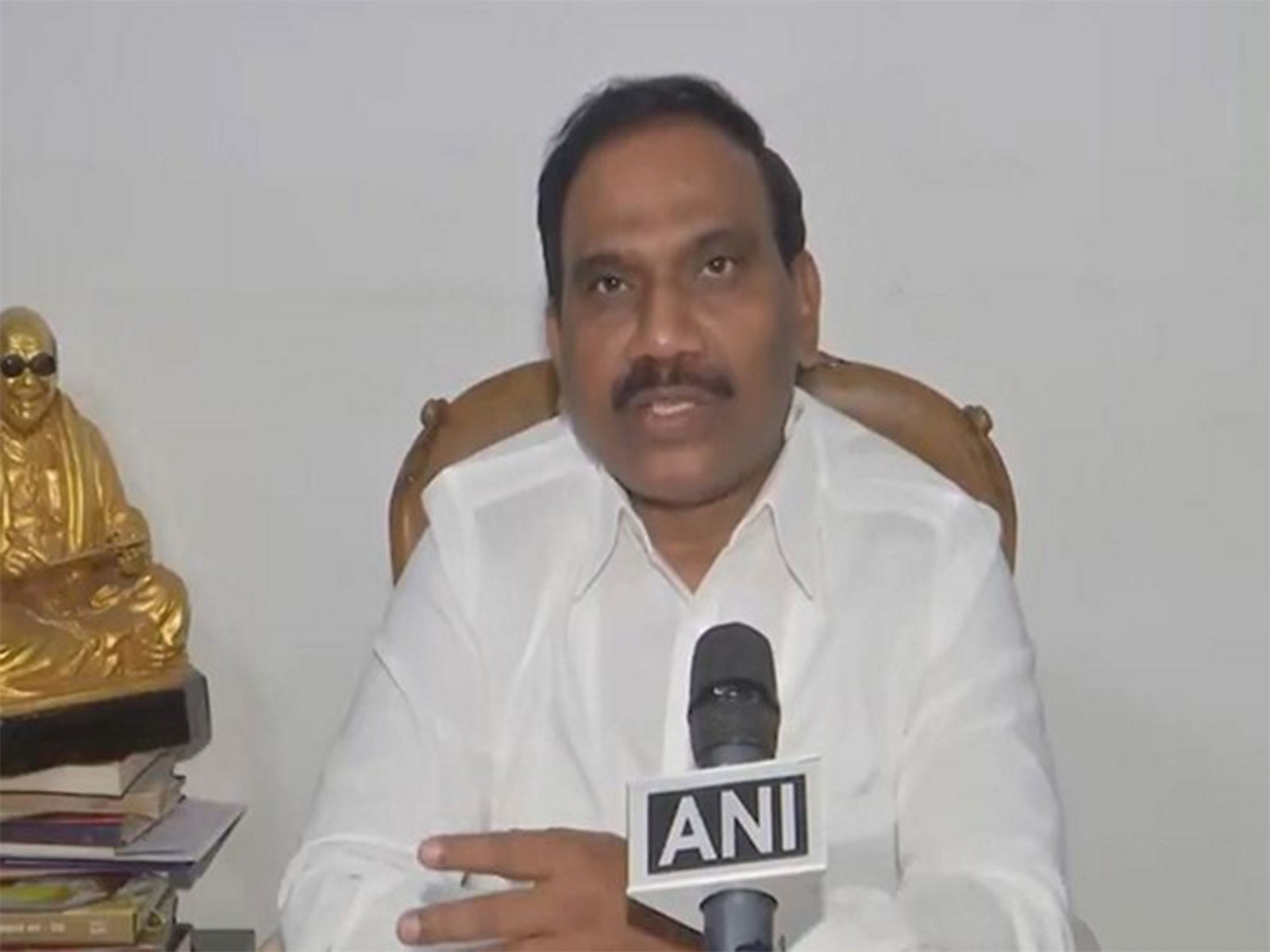 DMK Lok Sabha member A Raja. (Photo/ANI)