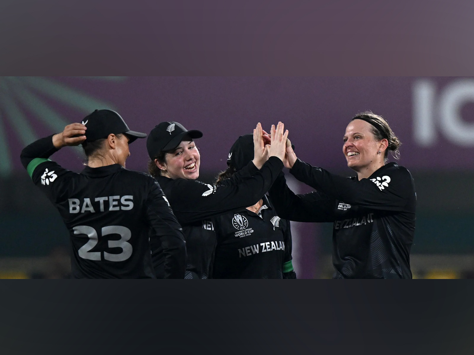 New Zealand women players celebrating (Photo/ANI)
