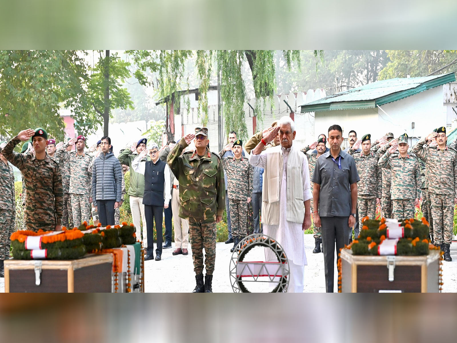 J-K LG Manoj Sinha pays tribute (Photo/Raj Bhawan)