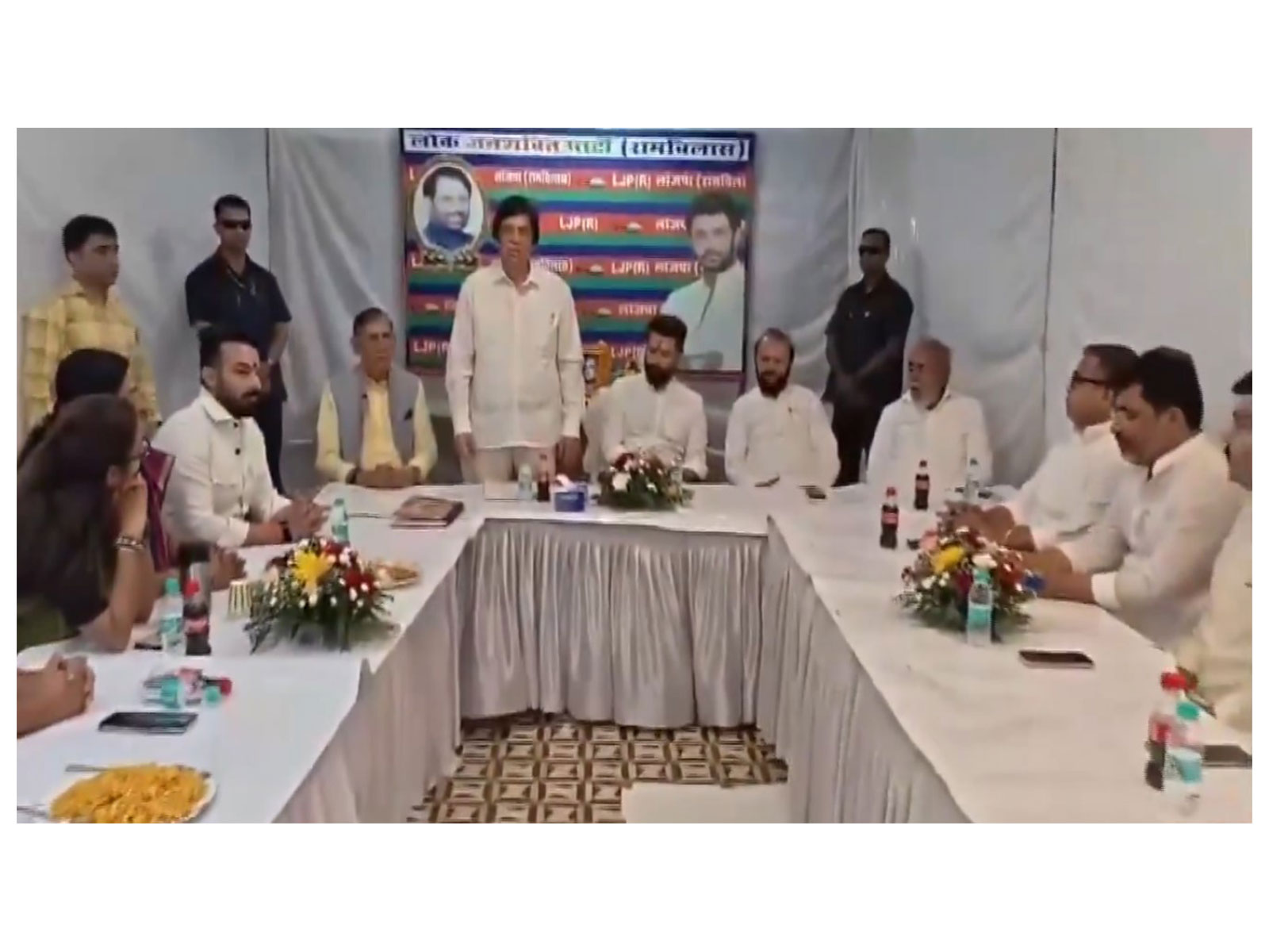 Lok Janshakti Party (Ramvilas) Parliamentary party meeting underway in Delhi. (Photo/ANI)