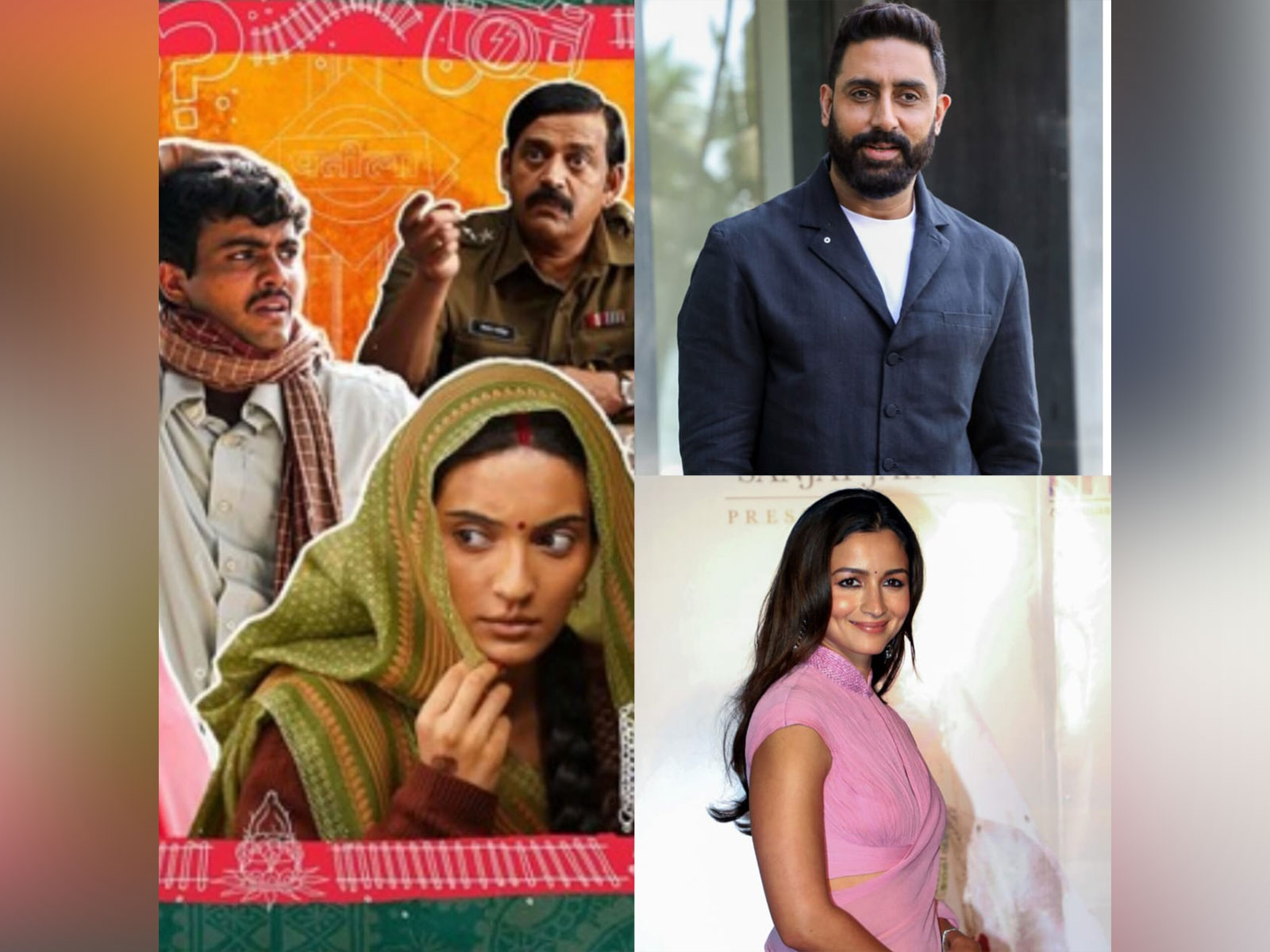 Laapataa Ladies poster (R) (Photo/instagram/@raodyness) Abhishek Bachchan, Alia Bhatt (Photo/ANI)
