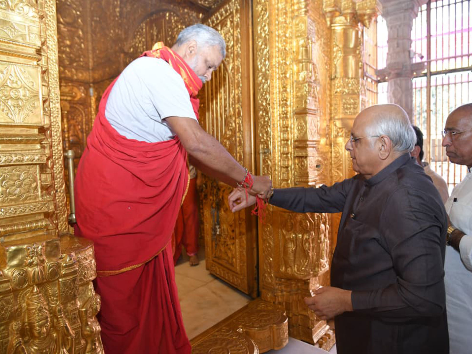 Gujarat CM Bhupendra Patel offers prayers to Lord Ghantakarna in Gandhinagar(Photo/ANI)