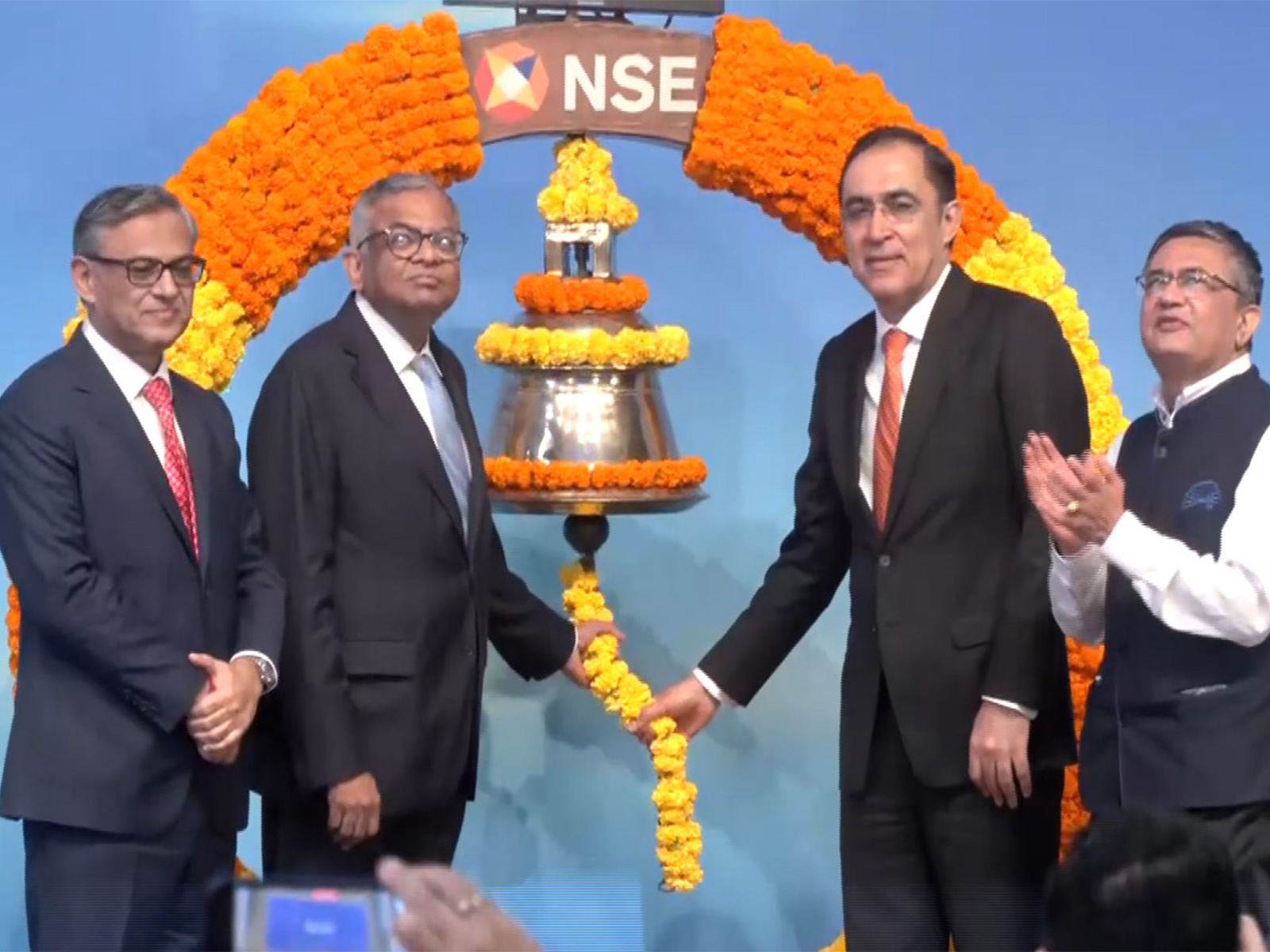 TATA Capital IPO lists at NSE (Photo/ANI)
