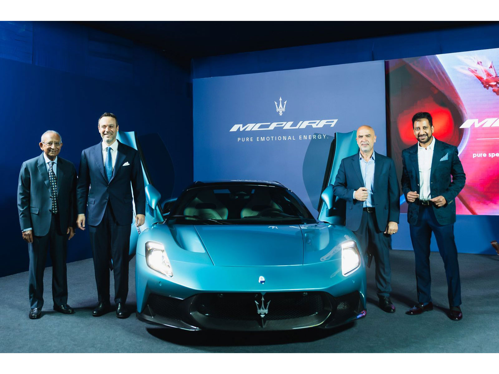 V.K. Surendra, Past Chairman, VST Group; Giandomenico Milano, Consul General of Italy; Maher Abdalla, GM, Maserati MEA, India & Turkey, and Arun Surendra, Chairman & MD, VST Group