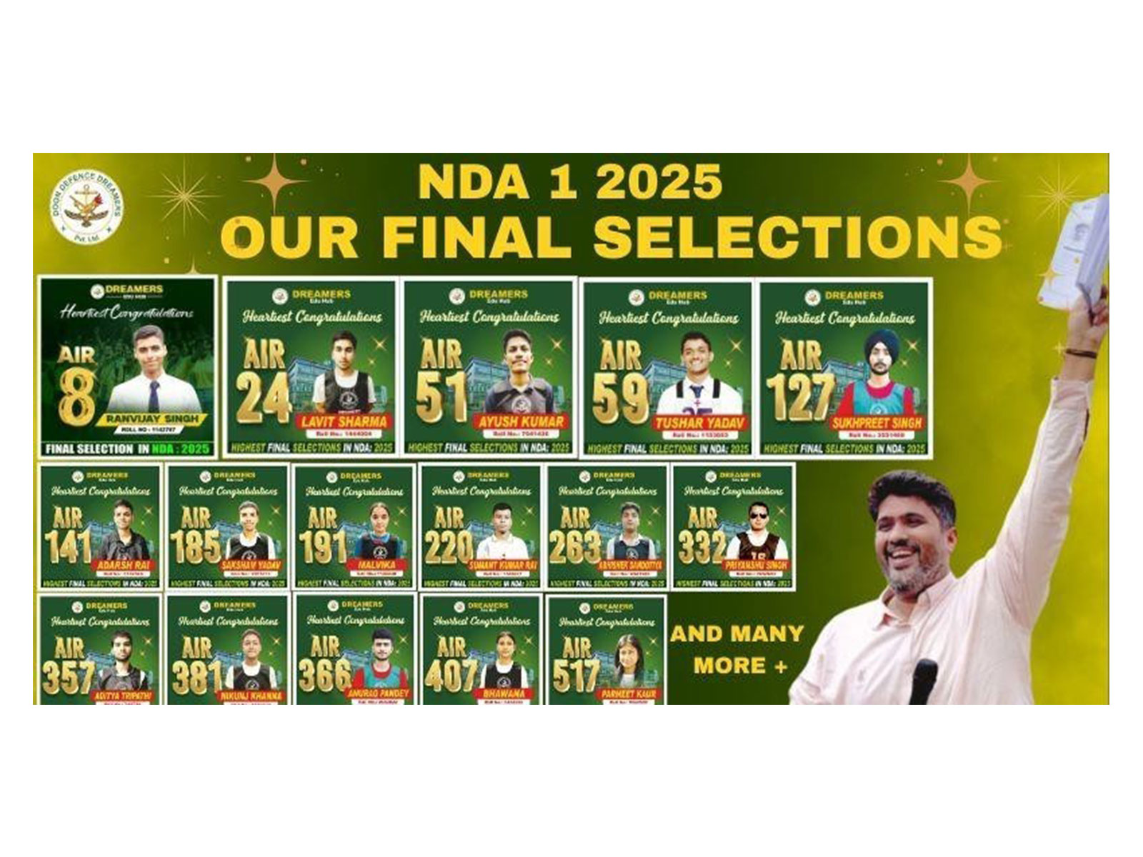 NDA 1 2025 Cut-Off Trends Revealed -- Doon Defence Dreamers Emerges as India's Leading NDA Coaching Institute